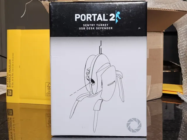 Portal 2 Sentry USB Turret Desk Defender By ThinkGeek Valve Motion Activated 3
