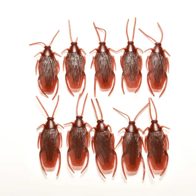 10x Broma Cucaracha Bug Broma Divertida Novedad Vida Como Falso Juguete de Plástico TrickOZAP