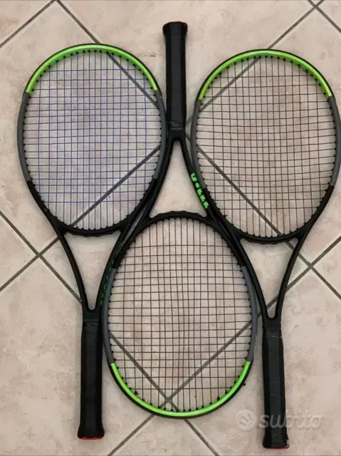 3 racchette da tennis wilson blade V7 305 g piatto 98 16x19 manico 3