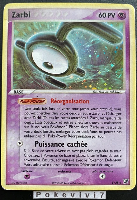 Pokemon Card ZARBI E/28 Holo Secret Block EX Hidden Forces FR
