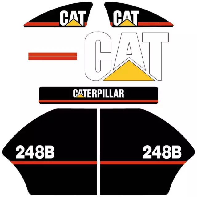 cat 226B 232B 242B 246B 247B 252B 257B 262B 268B 277B 287B Decals Stickers kit