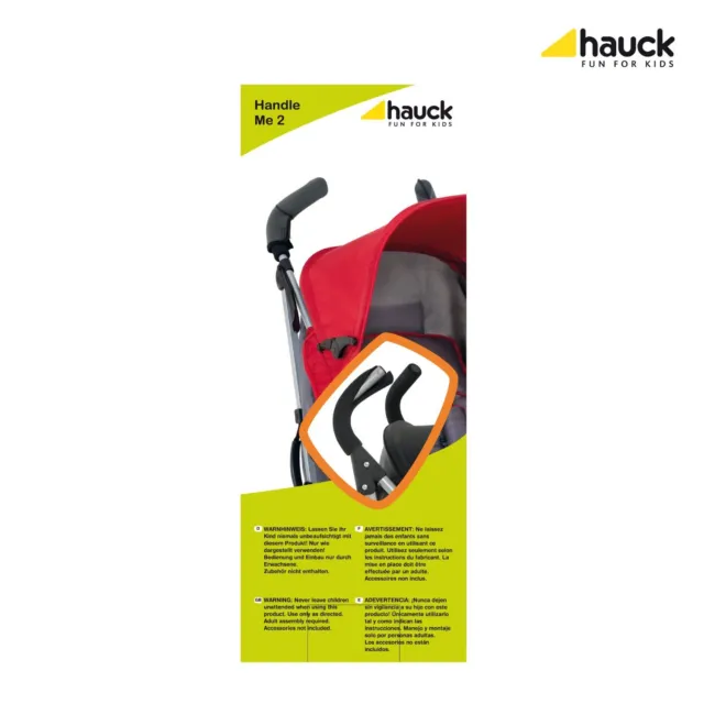 New Hauck Padded Handle for Sliding Buggy Handle Anthracite / Grey- Handle me 2 3