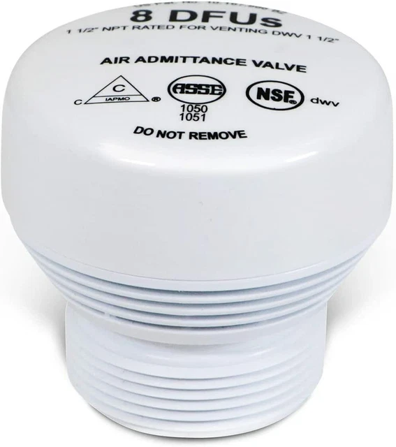 AIR ADMITTANCE VALVES With or Without Adapter Jumbo or Regular 24.99