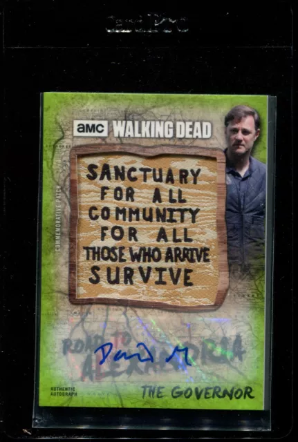 2018 Walking Dead Road To Alexandria David Morrissey Autograph /25 Nmmt *326206