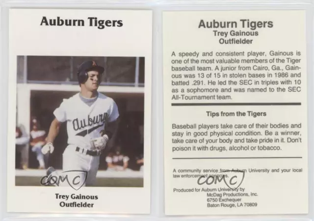1987 McDag Auburn Tigers Trey Gainous