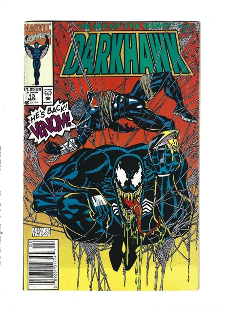 DARKHAWK #13 & #14 - Early Venom Appearance Newsstand Editions- 1992 HTF Marvel