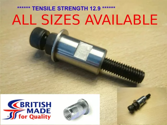 M8 Engineer strumento inserto rivnut resistente (12,9) resistente... Regno Unito