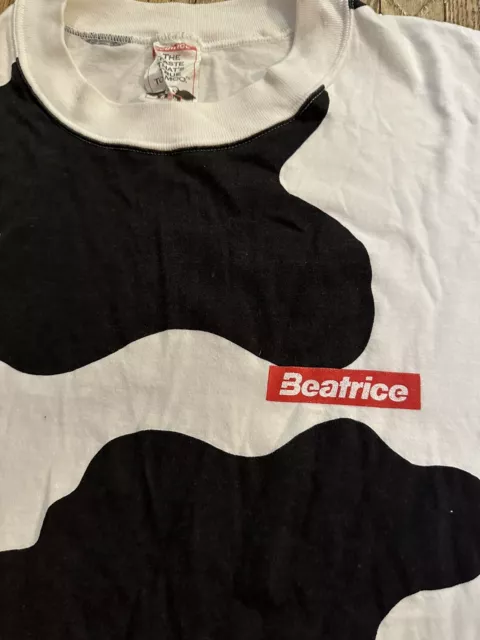 vtg cow print beatrice milk single stitch t shirt 90s made in Canada Holstein 2