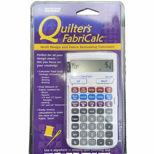 Nueva calculadora de tela Quilter's FabriCalc modelo 8400C