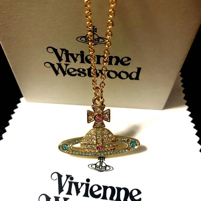 VIVIENNE WESTWOOD KIKA Orb Relief Necklace Gold Mint 96.58