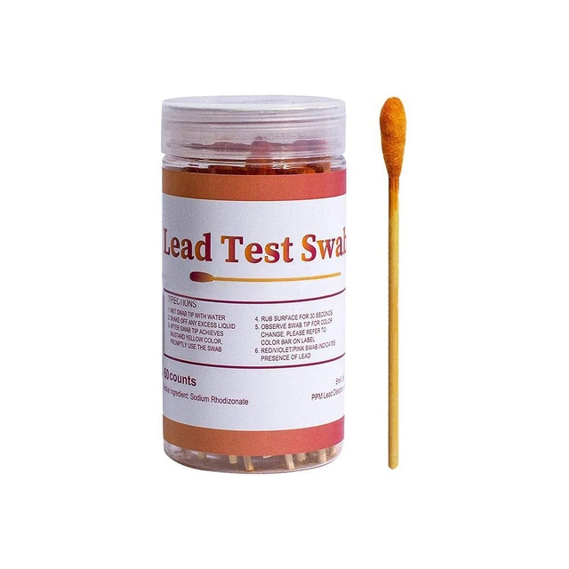 Prueba de plomo hisopos 60 piezas resultados de prueba rápida en 30 segundos para hogares de madera metálica