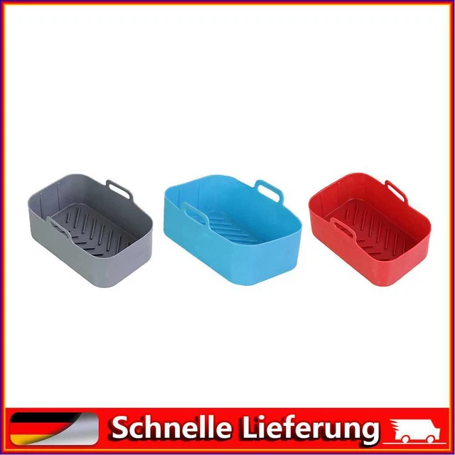 Silicone Air Fryer Liner Square Oven Baking Fryer Pans Pot Basket Mat for 8QT