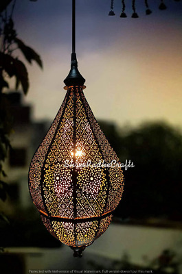 24"Moroccan Turkish Metal Balloon Shap Lamp Exclusive Night Light Wedding Décor