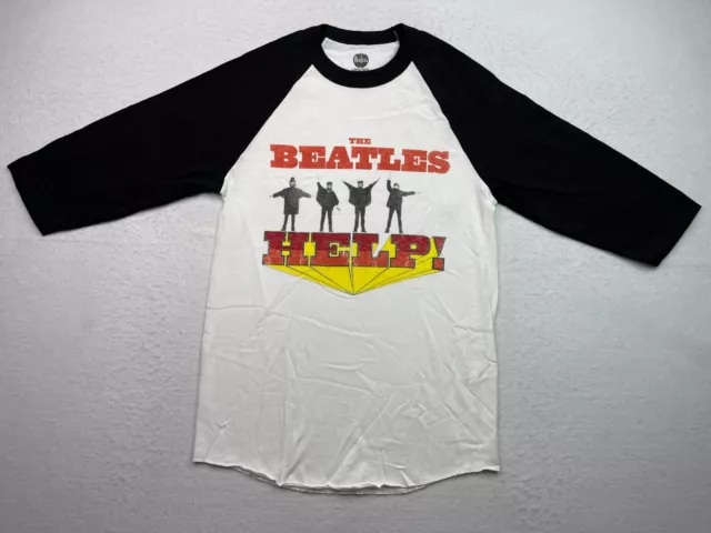 Brand New Officially Licensed 2016 The Beatles HELP! 3/4 Raglan Baseball T-Shirt