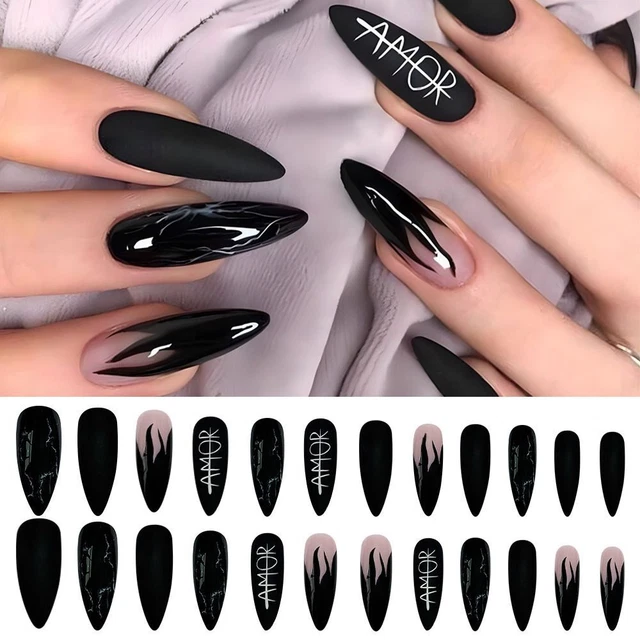 Faux Ongles Dorés 24 Pièces Avec Colle - Neuf - Kit Manucure Instantané
