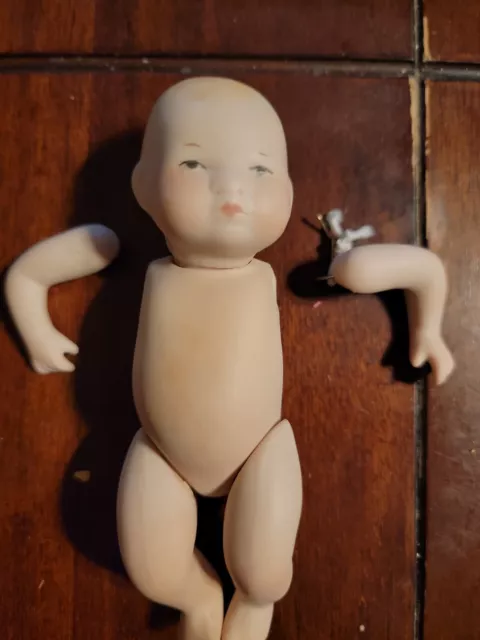 Antique Porcelain German Bisque Dollhouse Baby Doll