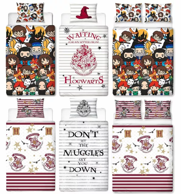 Official Harry Potter Licensed Duvet Covers Single/Double Muggles Hogwarts Charm