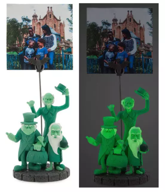 Disney Parks Haunted Mansion Hitchhiking Ghosts Glow GITD Photo Clip Holder