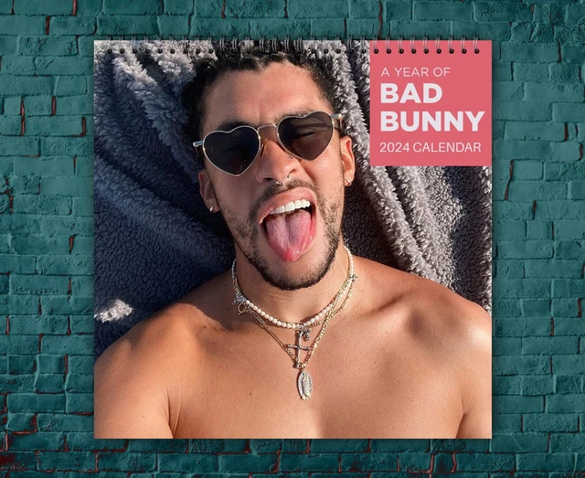 BAD BUNNY CALENDAR 2024 Celebrity Calendar Bad Bunny 2024 Wall