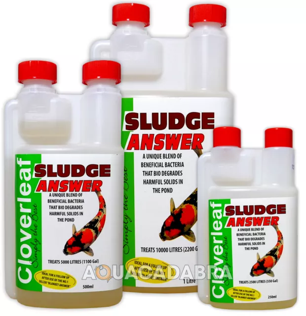 Cloverleaf Sludge Answer Remove Dirt Sludge Muck Koi Pond Water Filter Treatment