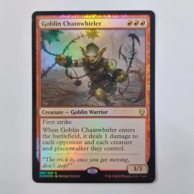Goblin Chainwhirler Foil Dominaria Magic MTG NM Rare Creature Goblin Warrior