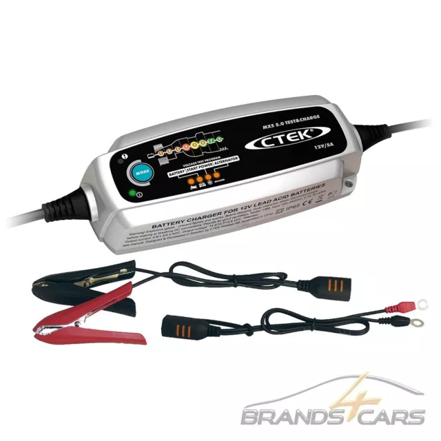 Ctek Mxs 5.0 Test & Charge 12V 5A Batterieladegerät Ladeerahltungsgerät 31788962