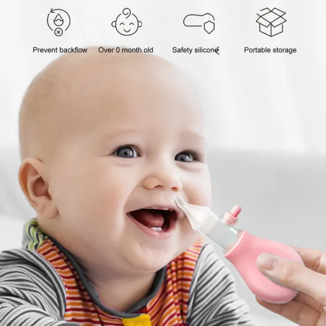 Aspirateur Nasal Pour Bébé Nose Cleaning Silicone Tip Manual Baby Nose Sucker