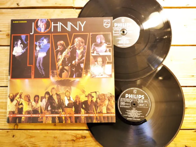 Johnny Hallyday Live 2 Lp 33T Vinyle Ex Cover Ex Original 1981 Gatefold Rare