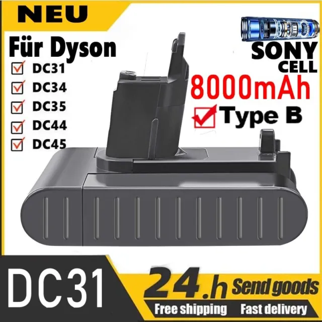 Akku für Dyson DC45 DC44 8.0AH Type B DC35 DC34 DC31 Animal 917083-01 917083-01