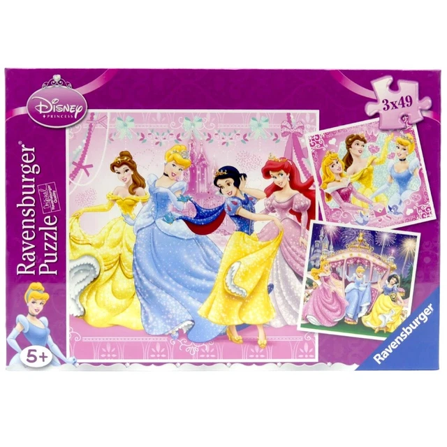 RAVENSBURGER PUZZLE SNOW White 092772 Disney Princesses 3 x 49 Pieces ...