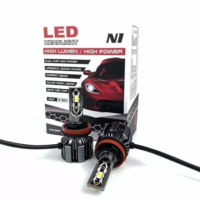 Ampoule H4 LED Phare Voiture 120W 20000LM Feux Mini HID