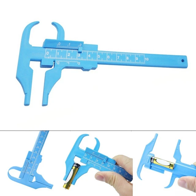Vernier Calibro 1pc 0-100mm Blu Calibro Riga Misurazione Strumenti Plastica