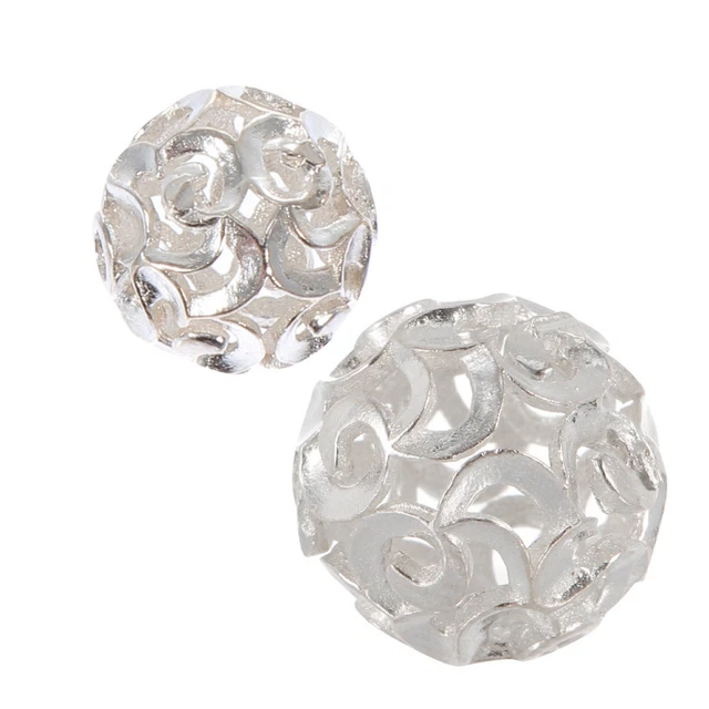 2 Pcs Scattered Beads Keychain Accessories Metal Loose Bulk