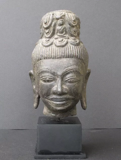 Tête de Bouddha en Bronze du Cambodge