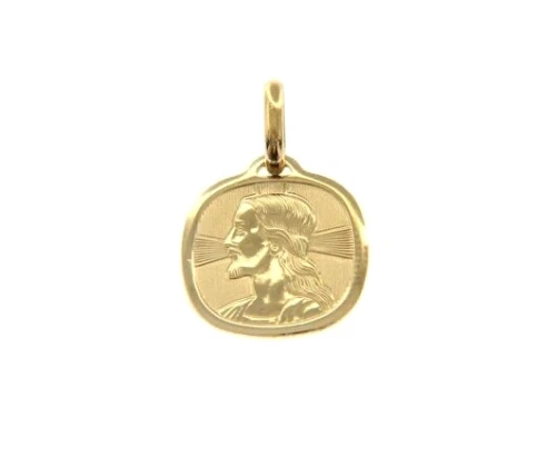 Pendentif Visage De Jésus En Or Jaune 18KT 750 - 1,5 Grammes, Modèle 5054, Neuf Avec étiquettes