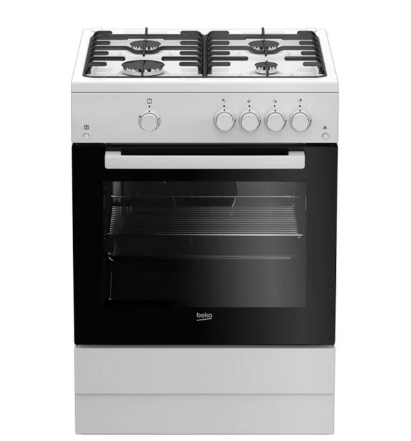 Beko Cuisinière mixte à 66l 4 feux blanc