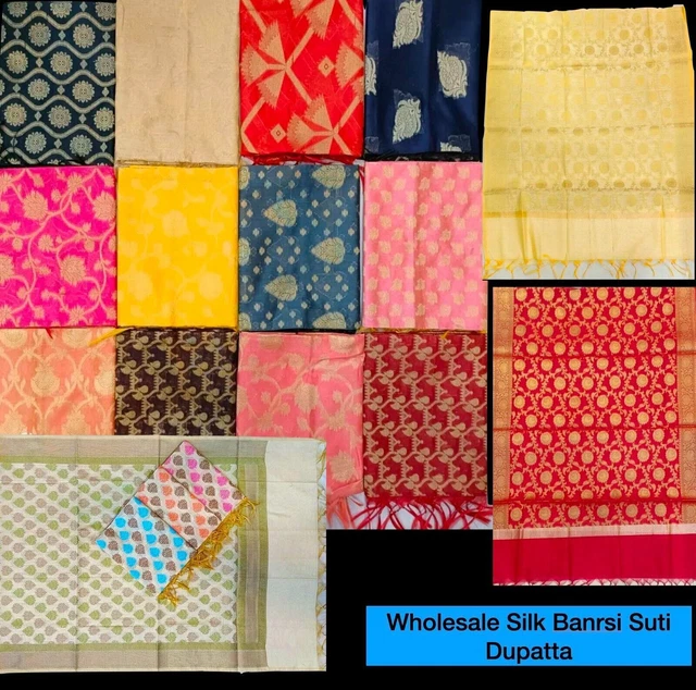 Mix Lote De Mujer Seda Banarasi Traje Dupatta Boda Fiesta Ropa Casual Mujer