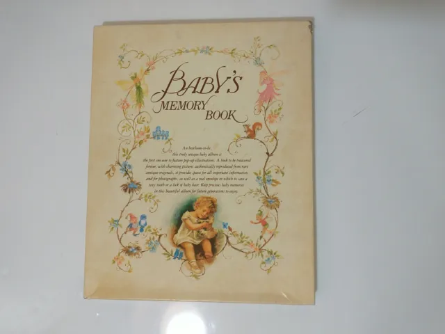VTG Baby Memory Book W/ Some Pop-Up Decoration Pages In Box 1985 Philomel Books