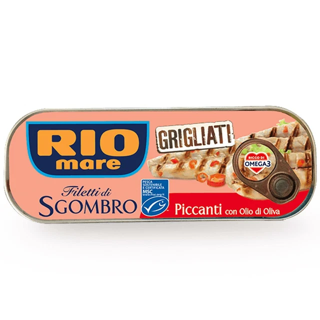 Filetti Di Sgombro Grigliati Piccanti Con Olio Di Oliva 120 Gr Rio Mare Pesce