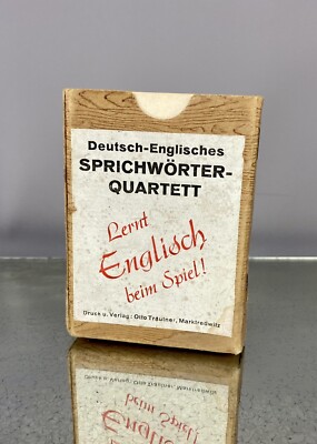 OTTO TRAUTNER MARTREDWITZ altes Sprichwörter Quartett Englisch Deutsch