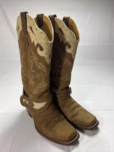 Reyme Boots Brown Leather Cowgirl Western Boots Women's Size 9 “fits like 8.5”