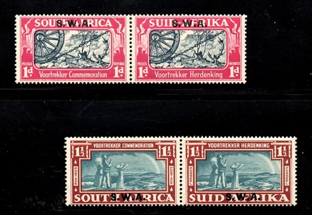 South West Africa - SG# 59b & 60 MLH / Bi-lingual Pairs      /     Lot 0421342