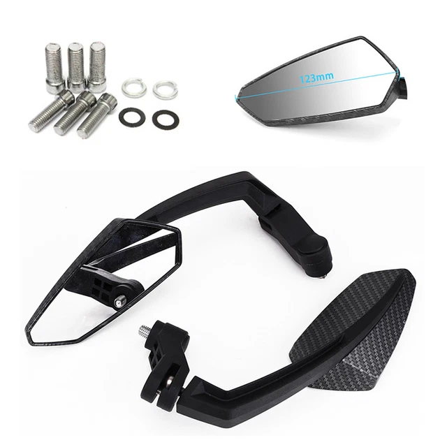 Motorbike Naked Bike Carbon Wing Mirrors 8/10Mm For Yamaha Honda Grom Msx 125 Us