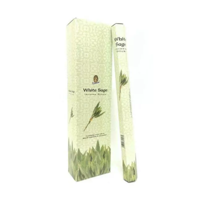 "White Sage" Incense Jumbo Tall Garden Sticks (3 Full Boxes) 390gm Kamini Brand