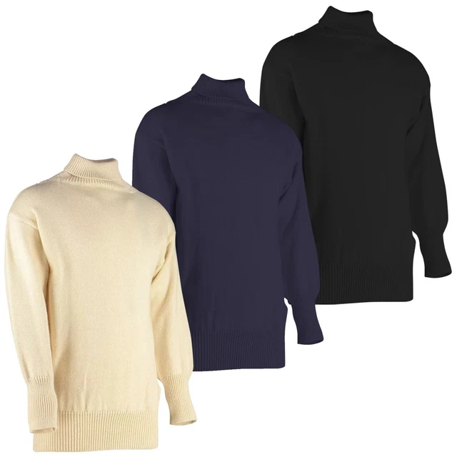 ROYAL NAVY SUBMARINER Jumper 100% Pure British Wool Sweater Roll