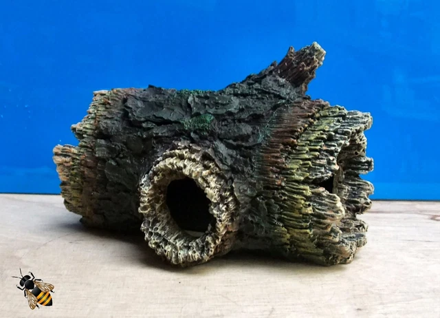 Aquarium Ornament Tree Log Tunnel Hollow Cave Fish Tank Decoration