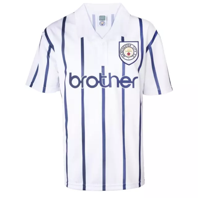 Score Draw Mens Man City 93 Away Jersey Licensed Retro Shirt