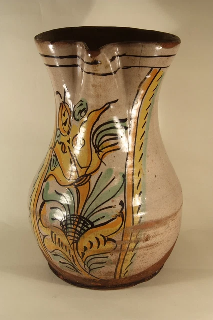 Brocca In Maiolica Antica - Cerreto Sannita (Bn) Xviii Secolo