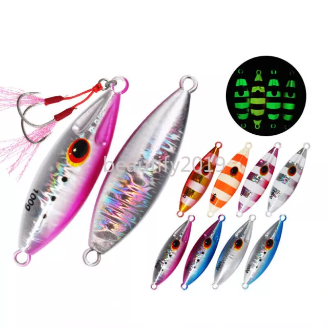 Slow Bee Slow Pitch Jig 30g 40g 60g 80g Shore Casting Jigging Spoon Lure