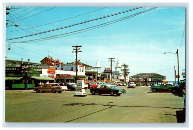 c1950s Center of Town Old Orchard Beach Maine ME Unposted Vintage Postcard